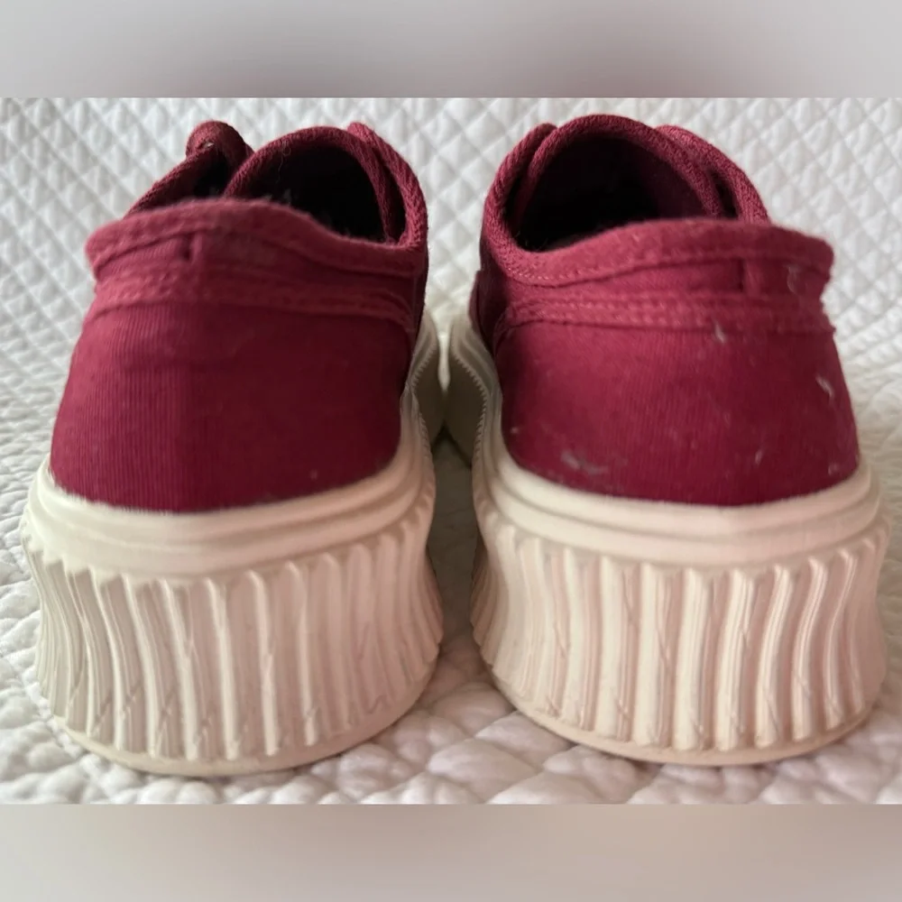 Dorothee Schumacher Platform Canvas Sneakers – Burgundy – EU 39 (US 8.5–9)